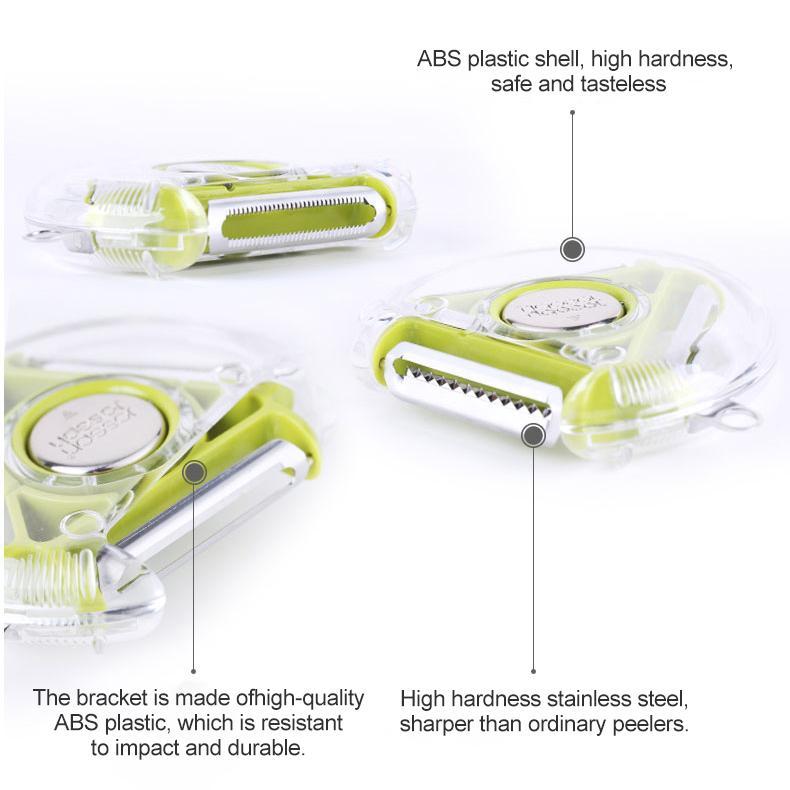 Multifunktionaler 3-In-1-Obstschäler Aus Rostfreiem Stahl