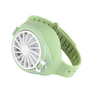 2020 New Design Personal Portable Wearable USB Rechargeable Watch Fan mini three-speed silent electric fan